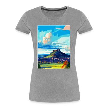 Stirling Scotland Uk Vintage Travel Poster WPA Art - Women's Premium Organic T-Shirt - navy - Front - Mia (176cm)
