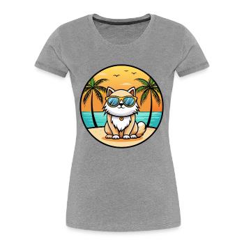 Lunettes de soleil Colorpoint Persian Cat Breed Cartoon - T-shirt bio Premium Femme - bleu marine - Devant - Mia (176cm)