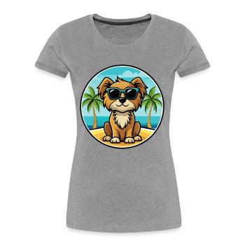 Lunettes de soleil de dessin animé de race de chien de race de chien anglais - T-shirt bio Premium Femme - bleu marine - Devant - Mia (176cm)