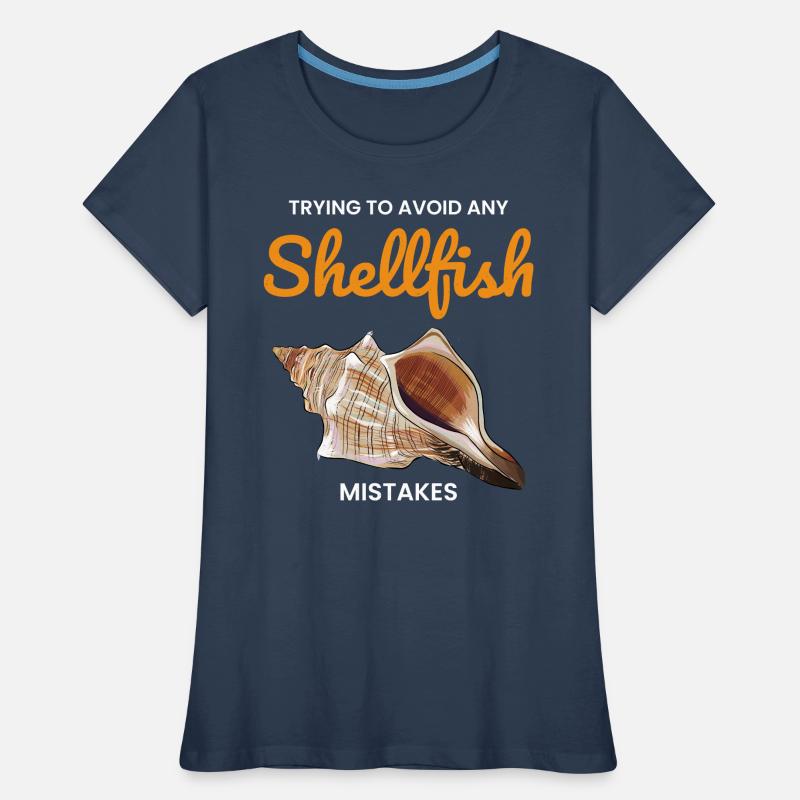 Conch Seashells Collector Beachcomber Shellfish Women's Premium Organic T-Shirt