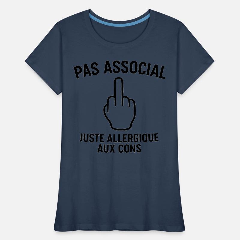 Nicht asozial, nur allergisch gegen Idioten Frauen Premium Bio T-Shirt