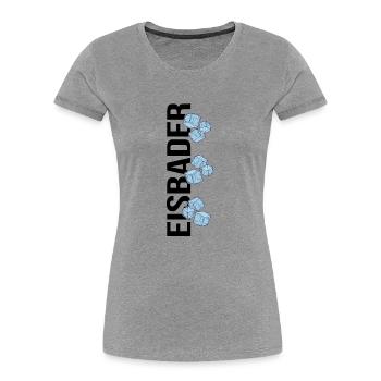 Eisbader Winterschwimmen "winter-vibes" Eisbad - Frauen Premium Bio T-Shirt - Navy - Vorne - Mia (176cm)
