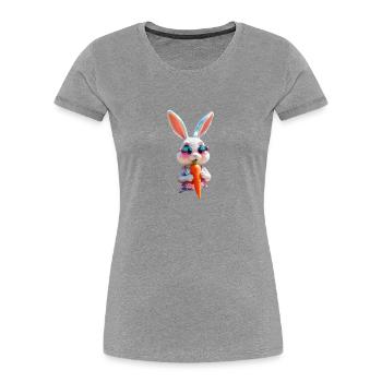 Funny Bunny Lotte - Frauen Premium Bio T-Shirt - Navy - Vorne - Mia (176cm)