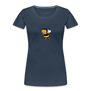 Niedliche Kleine Biene - Frauen Premium Bio T-Shirt - Navy - Vorne - Mia (176cm)