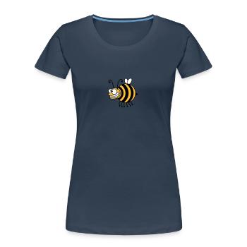 Funny thickness crazy bee - Women's Premium Organic T-Shirt - navy - Front - Mia (176cm)