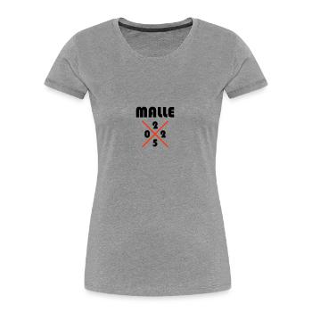 Malle 2025 - T-shirt bio Premium Femme - bleu marine - Devant - Mia (176cm)