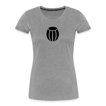 Holzfass Icon - Frauen Premium Bio T-Shirt - Navy - Vorne - Mia (176cm)