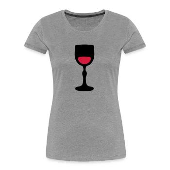 verre pied vin 202 - T-shirt bio Premium Femme - bleu marine - Devant - Mia (176cm)