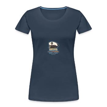 Wassersport - Frauen Premium Bio T-Shirt - Navy - Vorne - Mia (176cm)