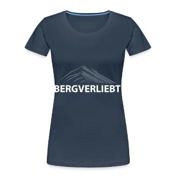 Bergverliebt - (9) - Frauen Premium Bio T-Shirt - Navy - Vorne - Mia (176cm)