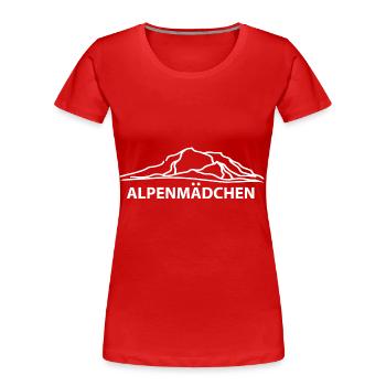 Alpenmadchen - (9) - Frauen Premium Bio T-Shirt - Navy - Vorne - Mia (176cm)