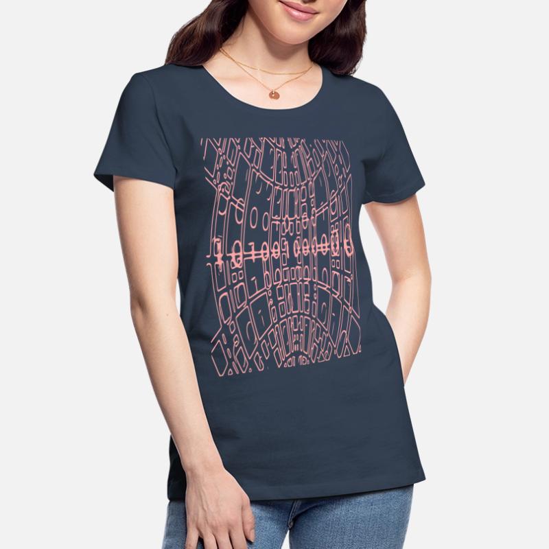 Binary Code Abstract (pink) Women's Premium Organic T-Shirt
