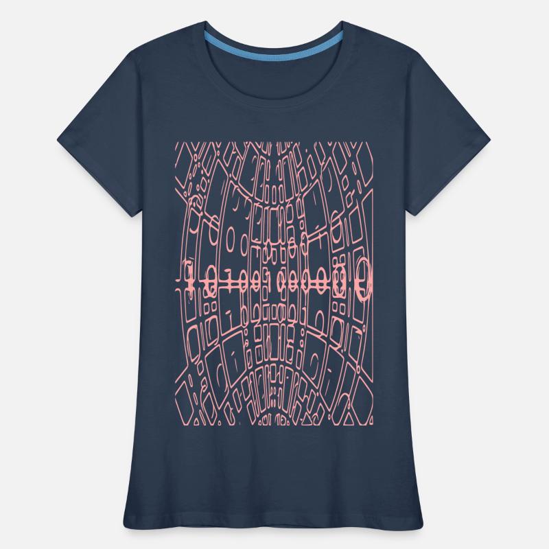 Binary Code Abstract (pink) Women's Premium Organic T-Shirt