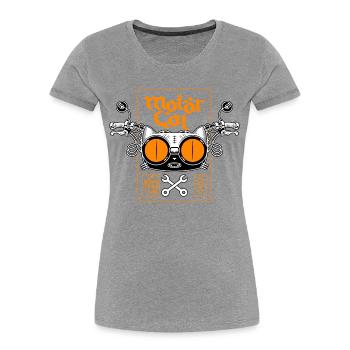 MOTORCAT 02 - Women's Premium Organic T-Shirt - navy - Front - Mia (176cm)