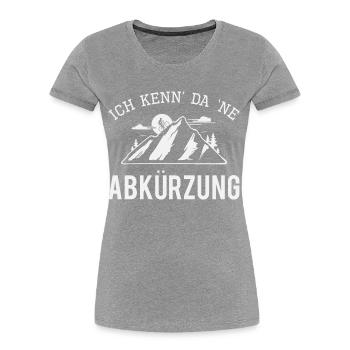 Ich Kenn da ne Abkürzung - (M) - Frauen Premium Bio T-Shirt - Navy - Vorne - Mia (176cm)
