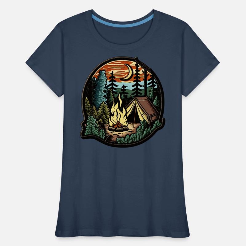Camping - Patch design Women's Premium Organic T-Shirt
