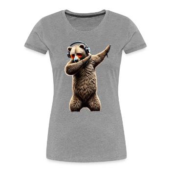 Funny Dabbing Bears Animal Lover Zoo Bear Animal - Women's Premium Organic T-Shirt - navy - Front - Mia (176cm)