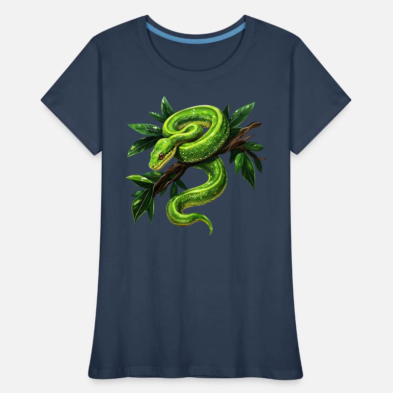 Green Tree Python Snakes Lover Terrarium Women's Premium Organic T-Shirt