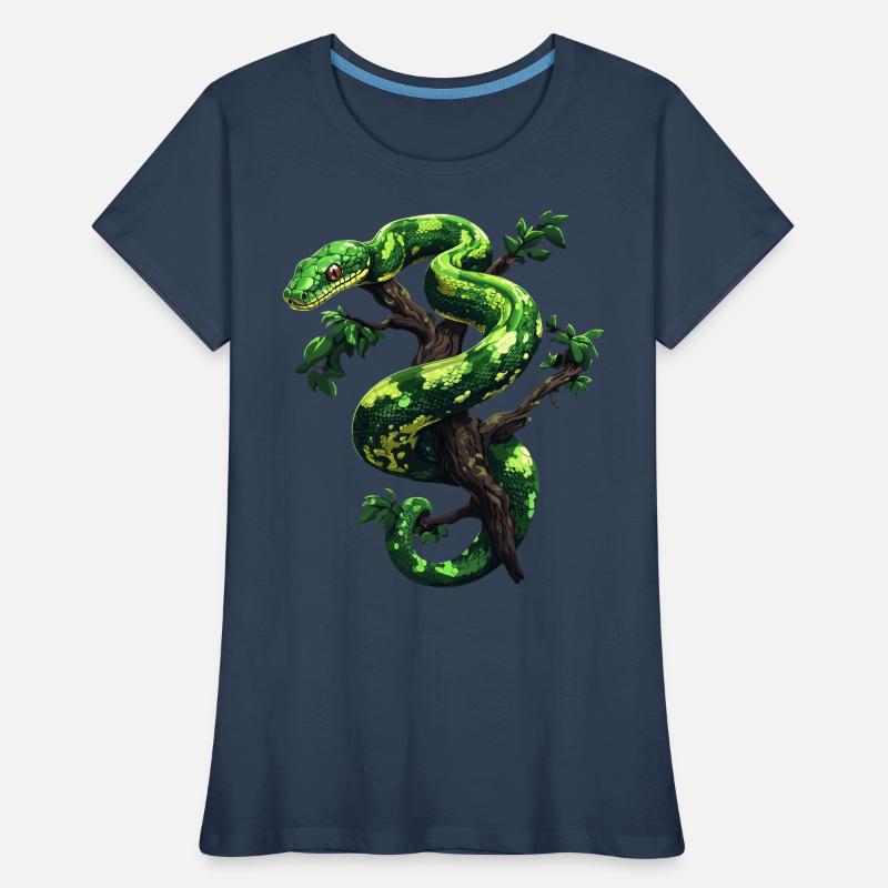 Green Tree Python Snakes Lover Terrarium Women's Premium Organic T-Shirt