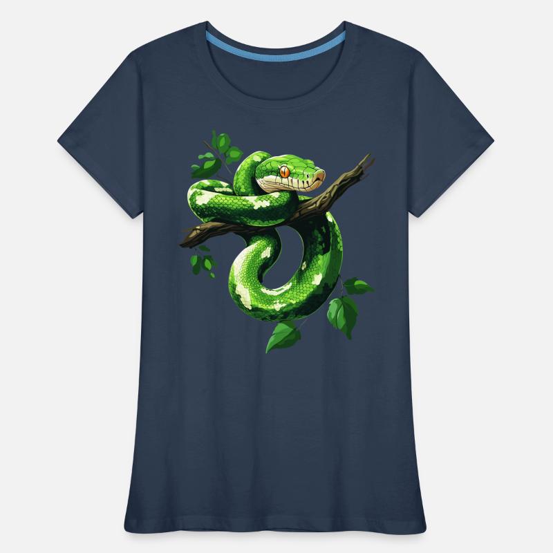 Green Tree Python Snakes Lover Terrarium Women's Premium Organic T-Shirt