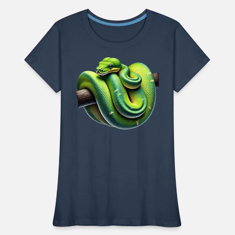 Green Tree Python Snakes Lover Terrarium Women's Premium Organic T-Shirt