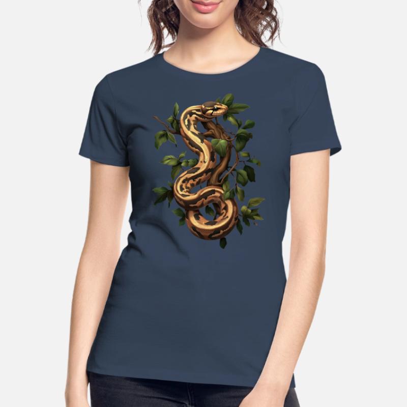 Roi Python Serpents Amoureux Terrarium Python T-shirt bio Premium Femme
