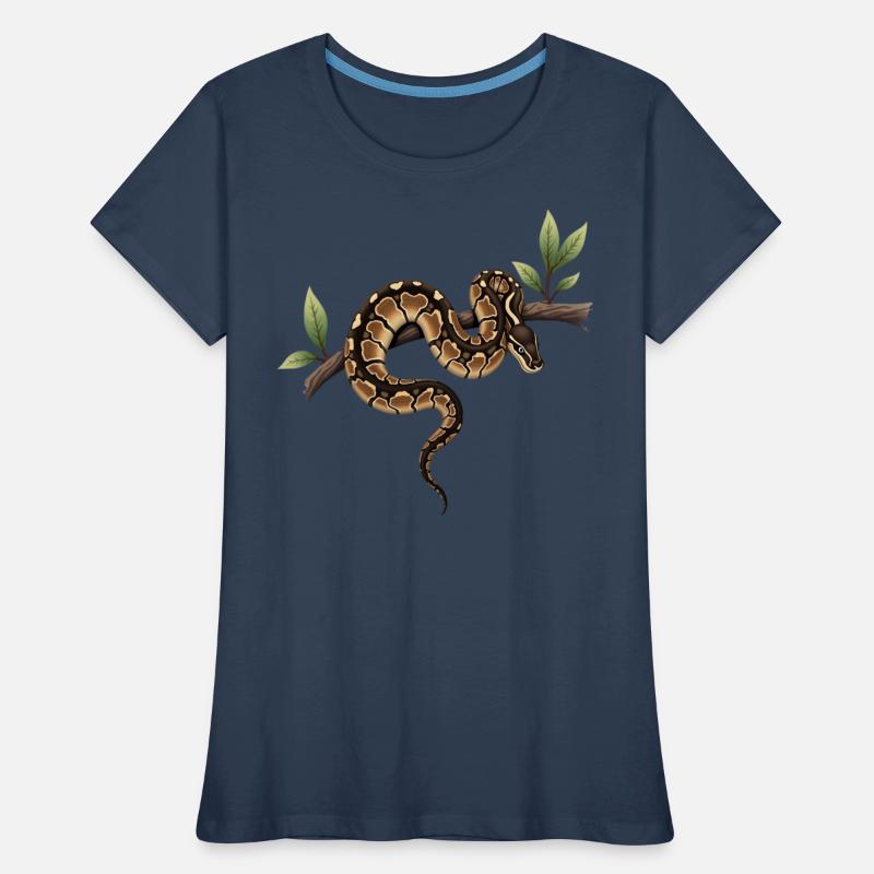 Königspython Schlangen Liebhaber Terrarium Python Frauen Premium Bio T-Shirt