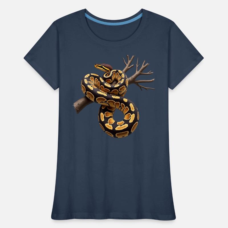 Roi Python Serpents Amoureux Terrarium Python T-shirt bio Premium Femme