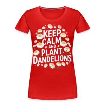 Dandelion Dandelion Lover Floral Floral - T-shirt bio Premium Femme - bleu marine - Devant - Mia (176cm)
