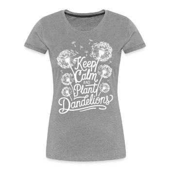 Dandelion Dandelion Lover Floral Floral - T-shirt bio Premium Femme - bleu marine - Devant - Mia (176cm)