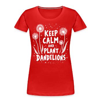 Dandelion Dandelion Lover Floral Floral - T-shirt bio Premium Femme - bleu marine - Devant - Mia (176cm)