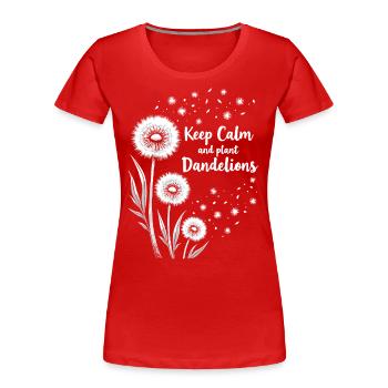 Dandelion Dandelion Lover Floral Floral - T-shirt bio Premium Femme - bleu marine - Devant - Mia (176cm)