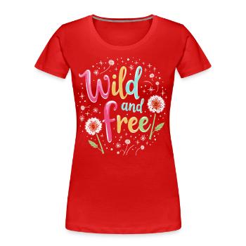 Dandelion Dandelion Lover Floral Floral - T-shirt bio Premium Femme - bleu marine - Devant - Mia (176cm)