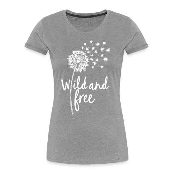 Dandelion Dandelion Lover Floral Floral - T-shirt bio Premium Femme - bleu marine - Devant - Mia (176cm)
