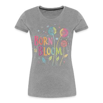 Dandelion Dandelion Lover Floral Floral - T-shirt bio Premium Femme - bleu marine - Devant - Mia (176cm)