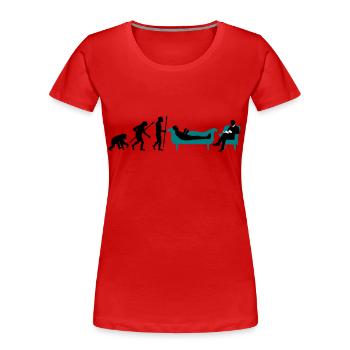evolution_therapeut_psychologe_11_2016_b - Frauen Premium Bio T-Shirt - Navy - Vorne - Mia (176cm)