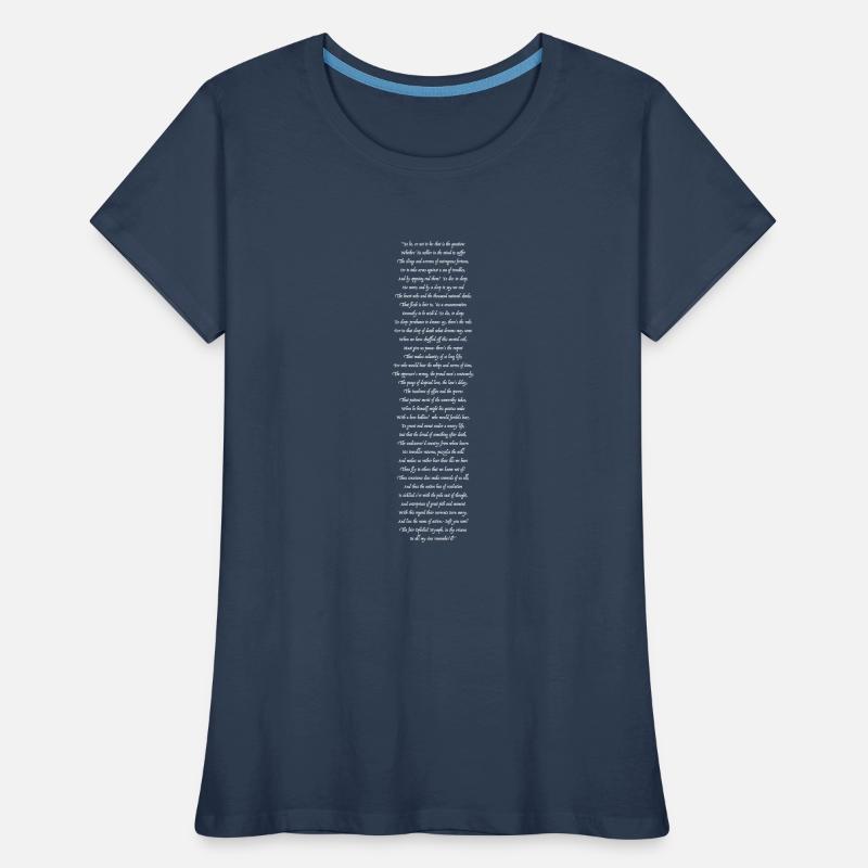 Sein oder Nichtsein 01 (weißer Text) Frauen Premium Bio T-Shirt