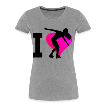 Roller Skating Rollers Roller Skating Rollerskat - T-shirt bio Premium Femme - bleu marine - Devant - Mia (176cm)