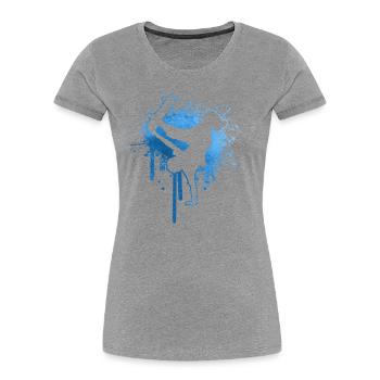 Skateboarders Femmes Skateboarders Patinage masculin - T-shirt bio Premium Femme - bleu marine - Devant - Mia (176cm)