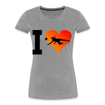 Volleyball Volleyball Men's Volleyball Players - Women's Premium Organic T-Shirt - navy - Front - Mia (176cm)