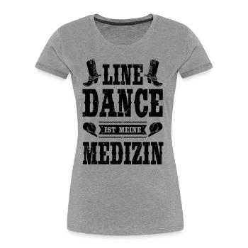 Line Dance Linedance tanzen Linedancing Geschenk - Frauen Premium Bio T-Shirt - Navy - Vorne - Mia (176cm)