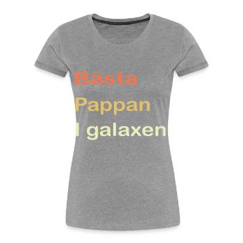 Meilleur papa dans la galaxie - T-shirt bio Premium Femme - bleu marine - Devant - Mia (176cm)