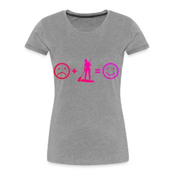 Standup Paddle Homme Standup Paddleboard - T-shirt bio Premium Femme - bleu marine - Devant - Mia (176cm)