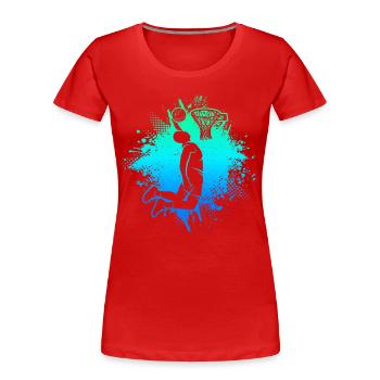 Basketball Bball Enfants Garçons Basketball Joueurs Hommes - T-shirt bio Premium Femme - bleu marine - Devant - Mia (176cm)