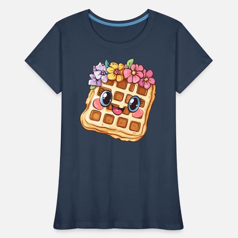Gaufre aux fleurs T-shirt bio Premium Femme