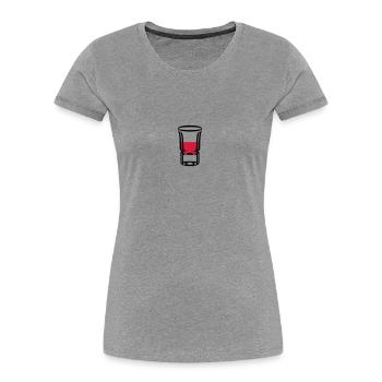 Schnapsglas / shot glass (2c) - Frauen Premium Bio T-Shirt - Navy - Vorne - Mia (176cm)