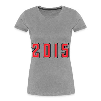 2015 year birthday - Women's Premium Organic T-Shirt - navy - Front - Mia (176cm)