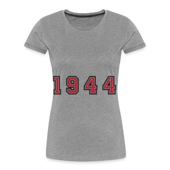 1944 Jahr Zahl - Frauen Premium Bio T-Shirt - Navy - Vorne - Mia (176cm)