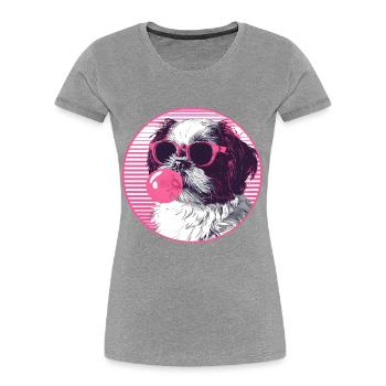 Shi tzu Sunglasses Pink Bubblegum - Women's Premium Organic T-Shirt - navy - Front - Mia (176cm)