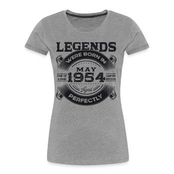 70. Geburtstag Mann Legende Mai Jahrgang 1954 - Frauen Premium Bio T-Shirt - Navy - Vorne - Mia (176cm)